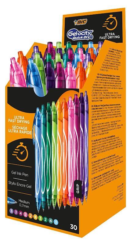 Penna a gel ricaricabile tratto medio 0,7 con grip - colori assortiti bic