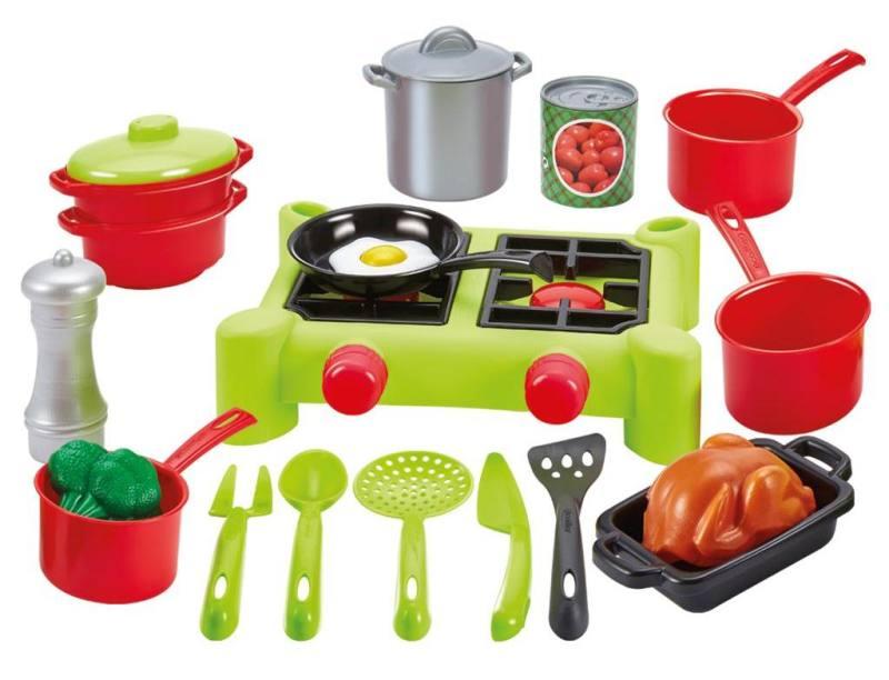 100% Chef Set stoviglie da cucina con fornello 21 pz smoby