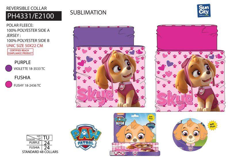 COLLARE REVERSIBILE (SCALDACOLLO) 100%PE PAW PATROL suncity