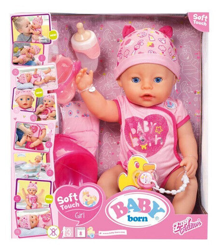 BABY born Sleepy for babies pink 30cm macdue