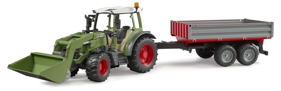 Trattore Fendt Vario 211 con benna e rimorchio bruder