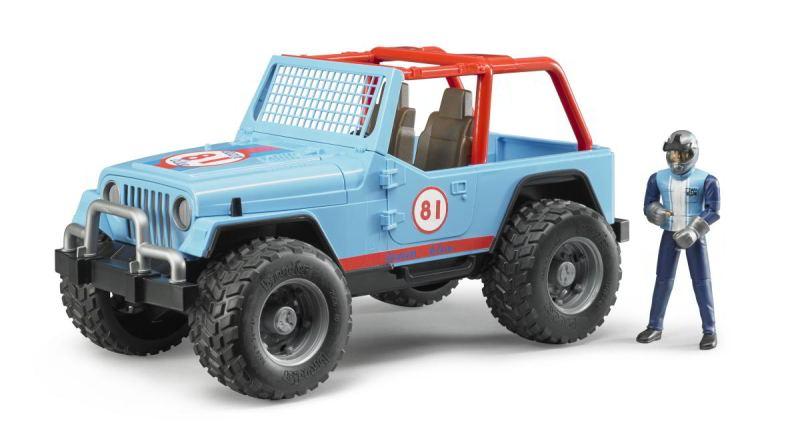 Jeep Cross country race blu con pilota bruder