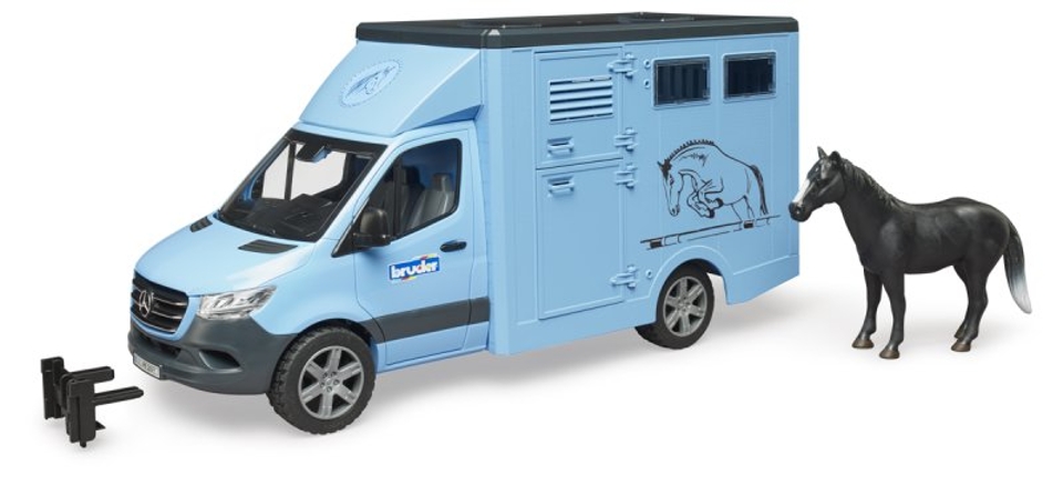 MB Sprinter trasporto animali con 1 cavallo bruder