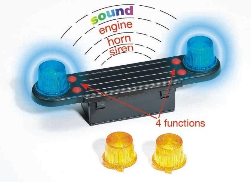 Modulo di segnalazione con luci e suono per camion bruder