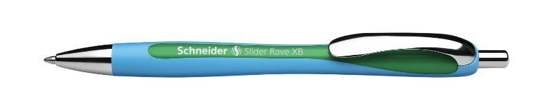 Penna a sfera SCHNEIDER SLIDER RAVE XB VERDE - confezione da 5 pezzi caimi