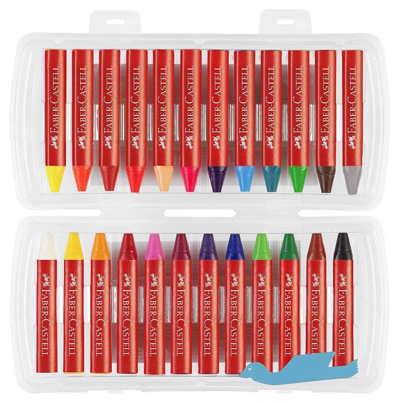 Ast. 24 pastelli a cera Jumbo faber-castell