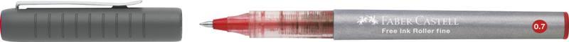 PENNA ROLLER FREE INK punta FINE 0.7mm colore ROSSO faber-castell