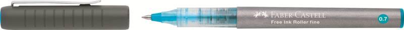PENNA ROLLER FREE INK punta FINE 0.7mm colore AZZURRO faber-castell