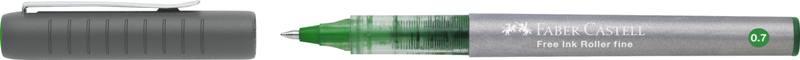 PENNA ROLLER FREE INK punta FINE 0.7mm colore VERDE faber-castell