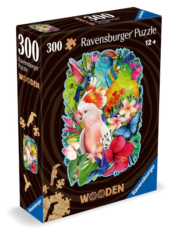 Puzzle di legno Beautiful birds 300 pz ravensburger