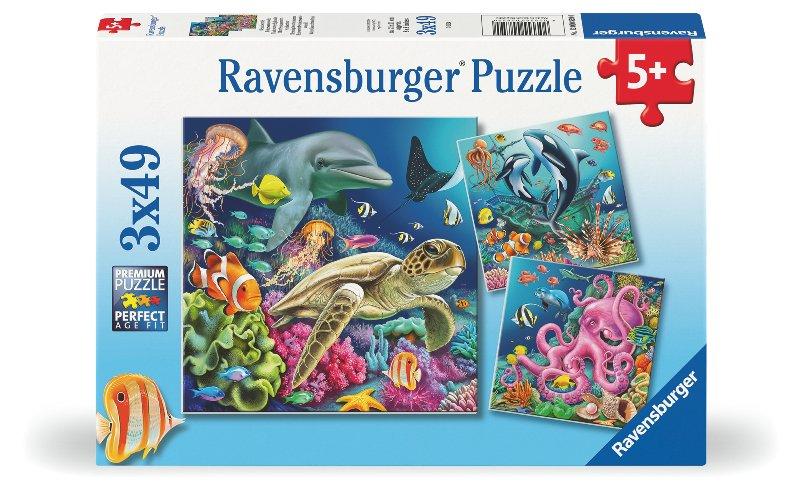 Puzzle 3x49 pz Meraviglie sottomarine ravensburger