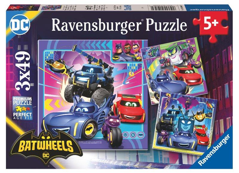 Puzzle 3x49 pz Batwheels ravensburger