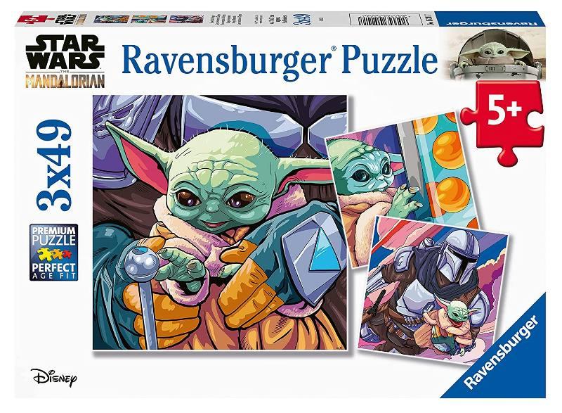 Puzzle 3x49 pz The Mandalorian Baby Yoda ravensburger