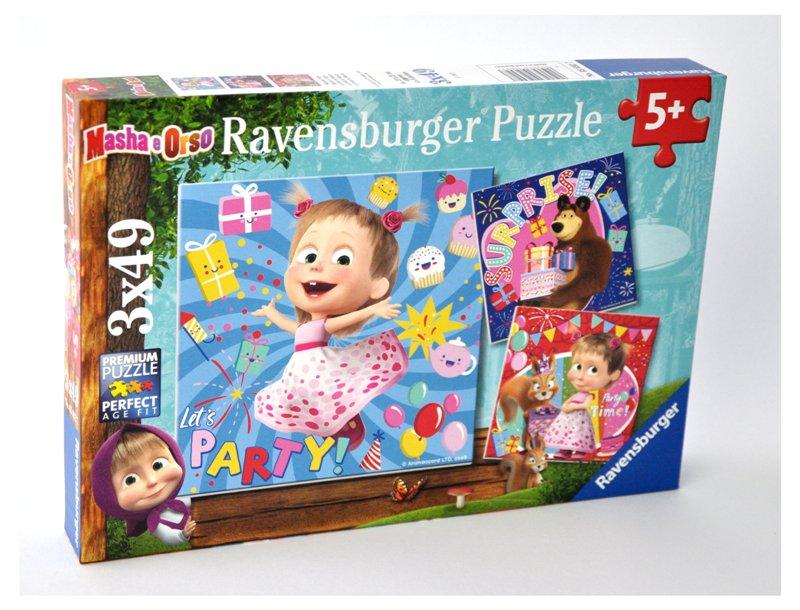 Puzzle 3x49 PZ Masha e Orso ravensburger