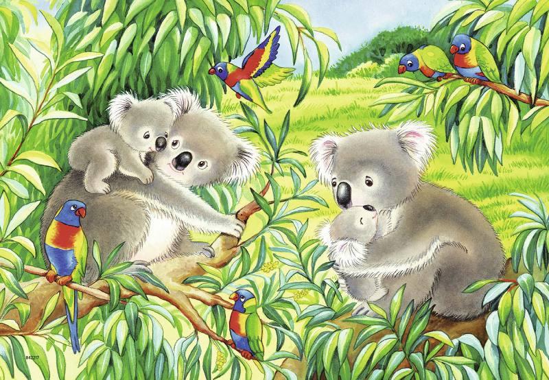 Puzzle 2x24 pz Dolci Koala e Panda ravensburger