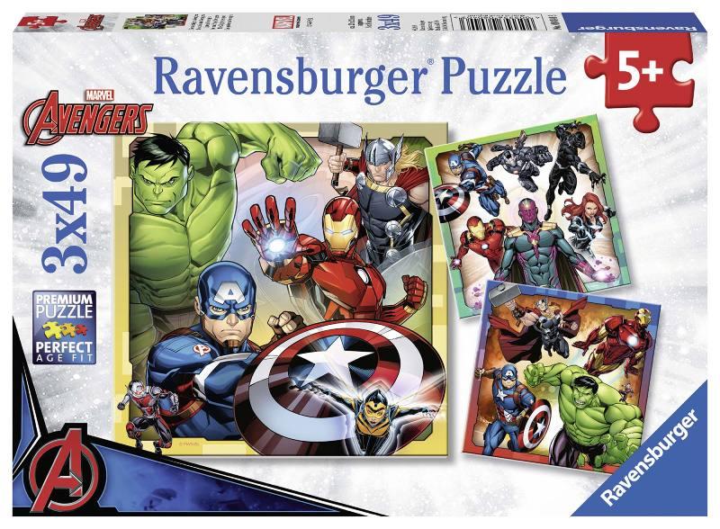 Puzzle 3x49 PZ Avengers ravensburger