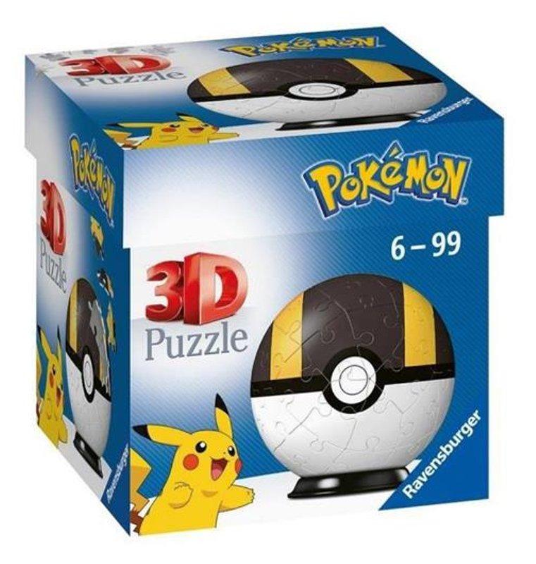 3D Puzzleball 54 PZ Pokeball nera ravensburger