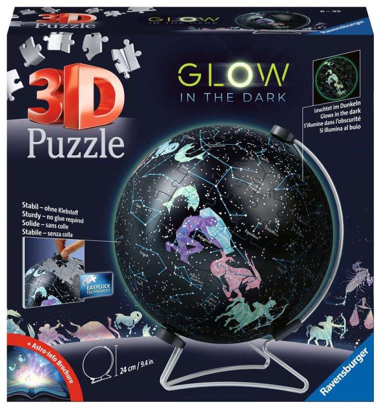 Puzzle 3D Globo 180 pezzi Glow in the dark Costellazioni ravensburger