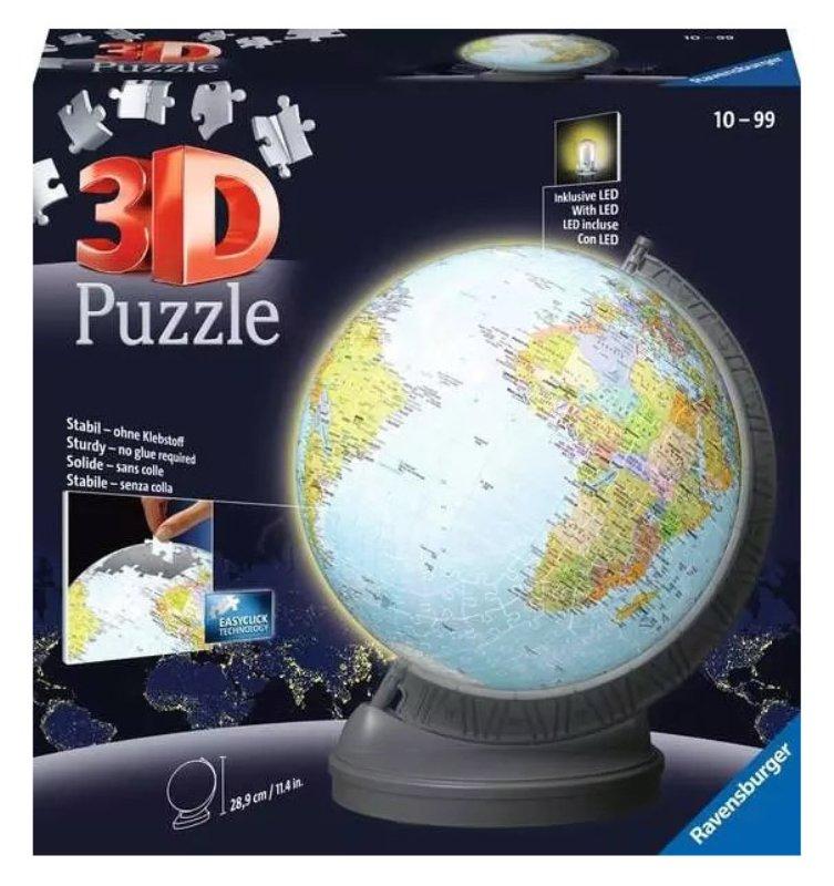 Puzzle 3D Globo 540 pezzi Night Edition ravensburger