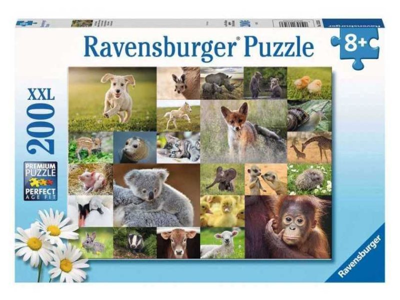 Puzzle 200 PZ XXL I cuccioli del mondo ravensburger