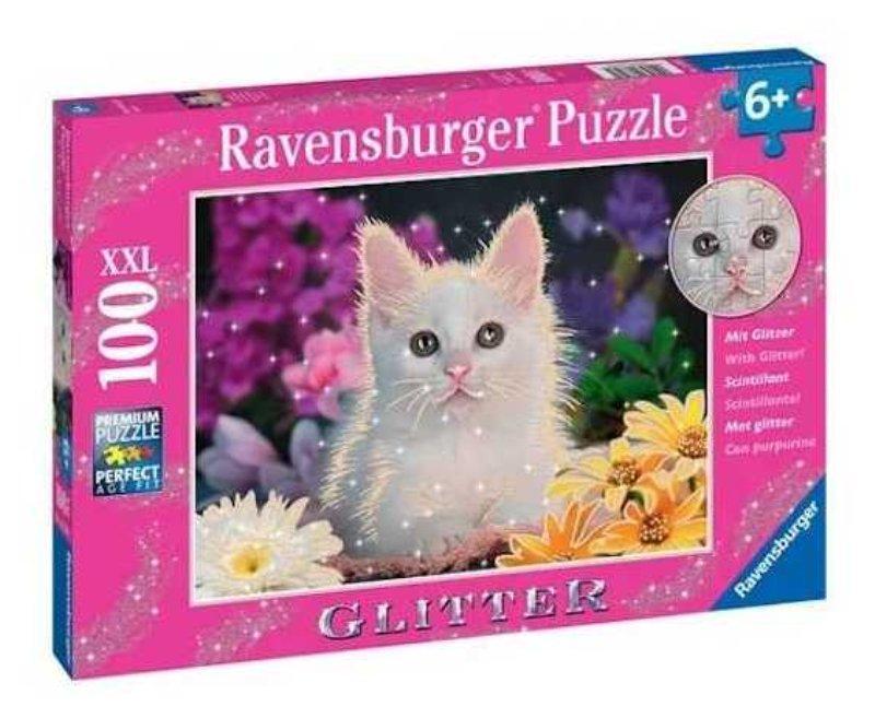 Puzzle 100 PZ XXL Gattino glitter ravensburger
