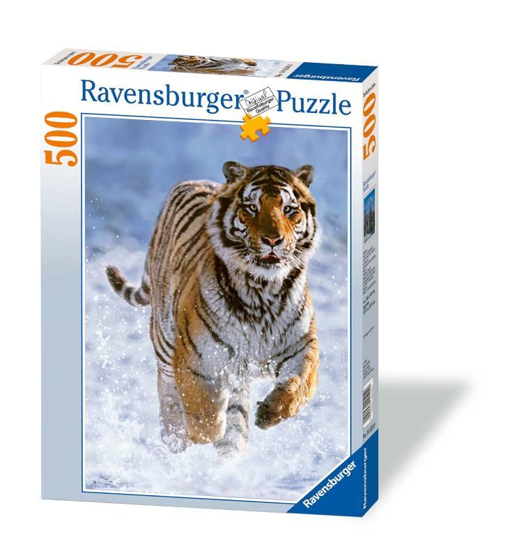 Puzzle 500 pz Tigre sulla neve ravensburger