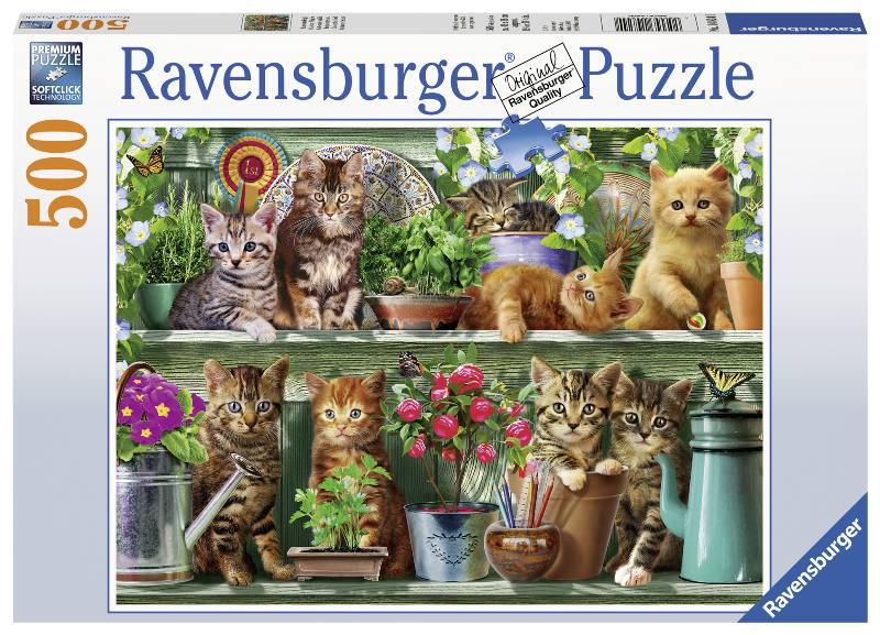 Puzzle 500 pz Gatto sullo scaffale ravensburger