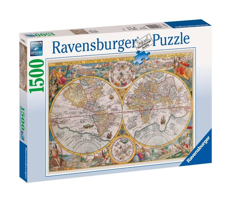 Puzzle 1500 pz Mappamondo storico ravensburger