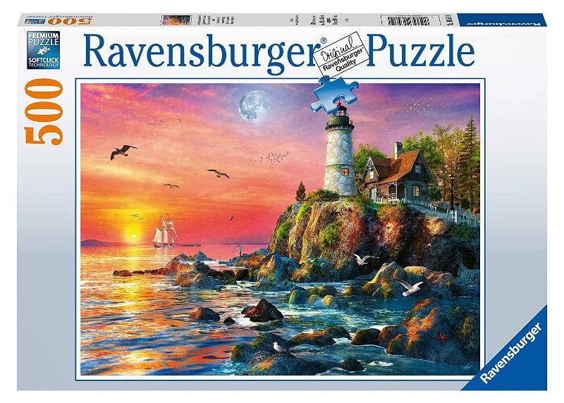 Puzzle 500 pz Faro alla sera ravensburger