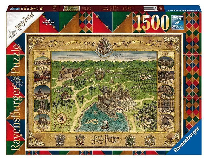 Puzzle 1500 pz Harry Potter Mappa di Hogwarts ravensburger