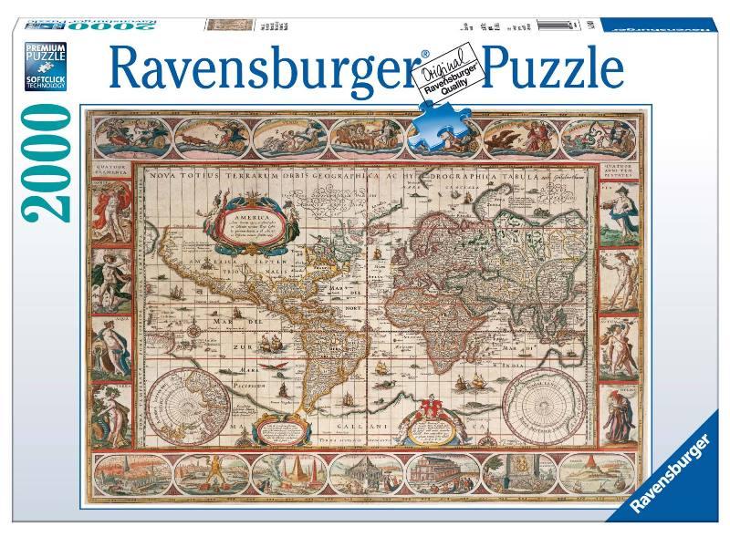 Puzzle 2000 pz Mappamondo 1650 ravensburger