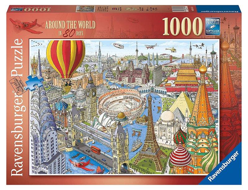 Puzzle 1000 pz Giro del mondo in 80 giorni ravensburger