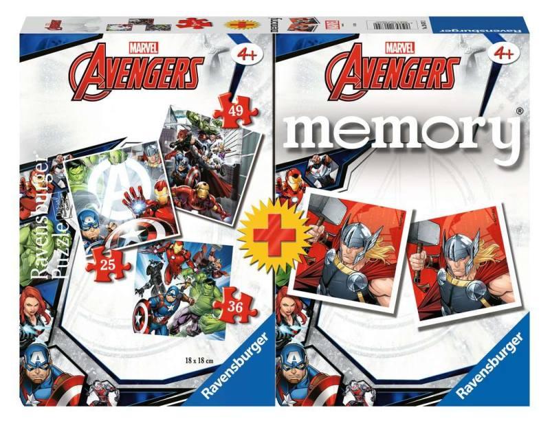 Multipack memory + 3 puzzle Avengers ravensburger