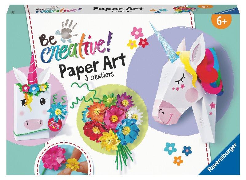 Be Creative Midi XL Paper Art fiori e unicoro ravensburger