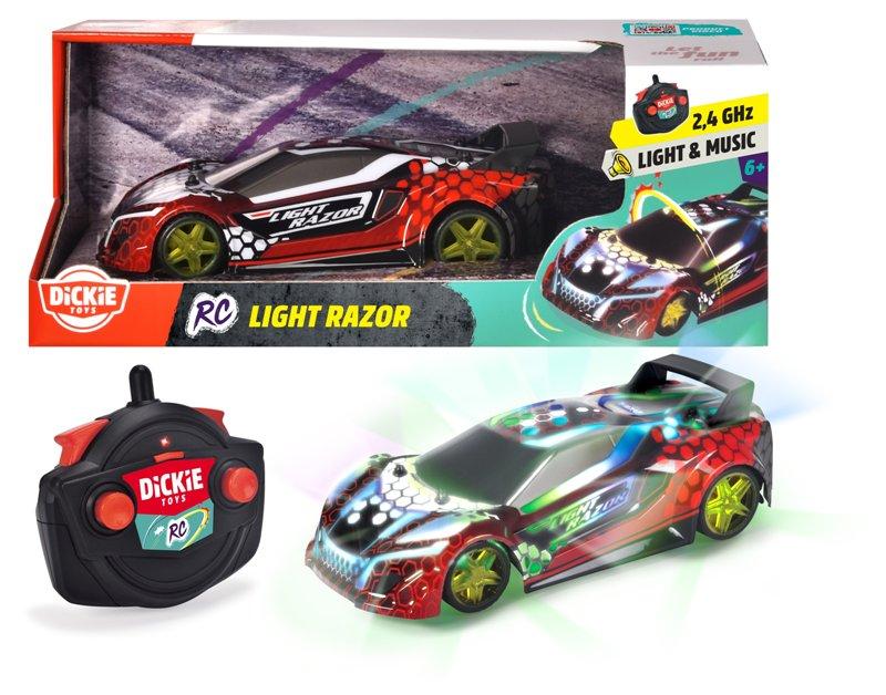 RC Light Razor scala 1:20 cm. 22 luci e suoni, 2 canali, 2,4GHz, corpo con luci led, suoni, velocita' fino a 7 km/h Simba