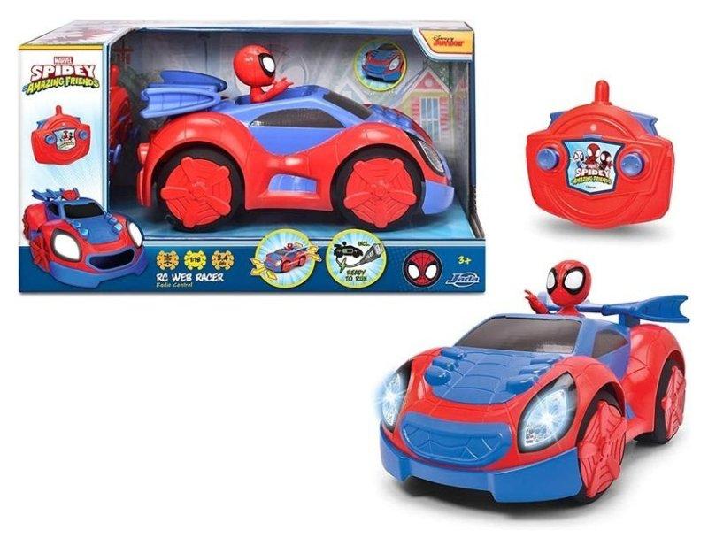 RC Spidey Web Racer cm.27, 2 canali, 2,4GHz, luci funzione turbo, sistema di ricarica USB Simba