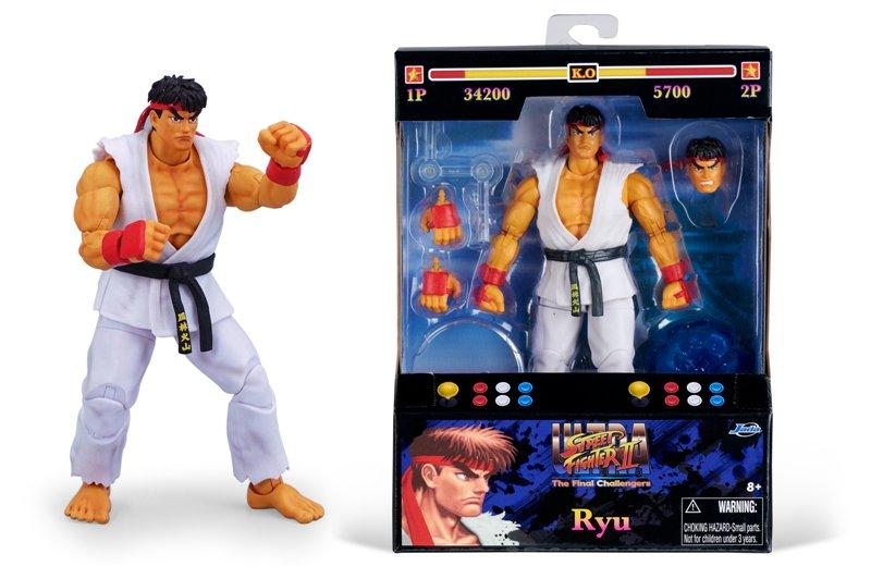 Street Fighter II Ryu Personaggio cm.15 personaggio articolato cultue pop da collezione, 25 punti di articolazione, mani e testa intercambiabili, accessori Simba