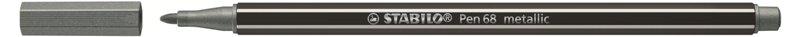 STABILO Pen 68 metallic argento stabilo