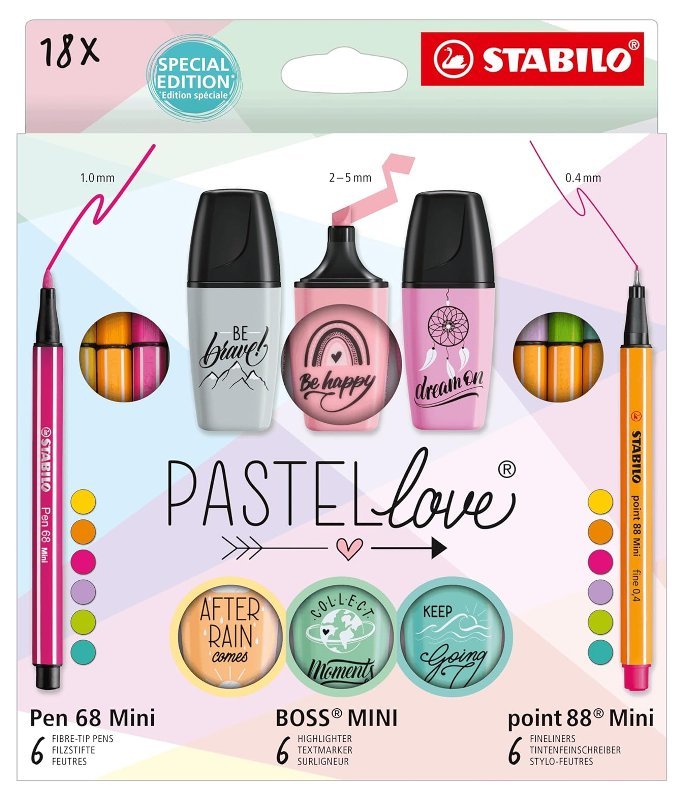 SET STABILO PASTEL LOVE stabilo