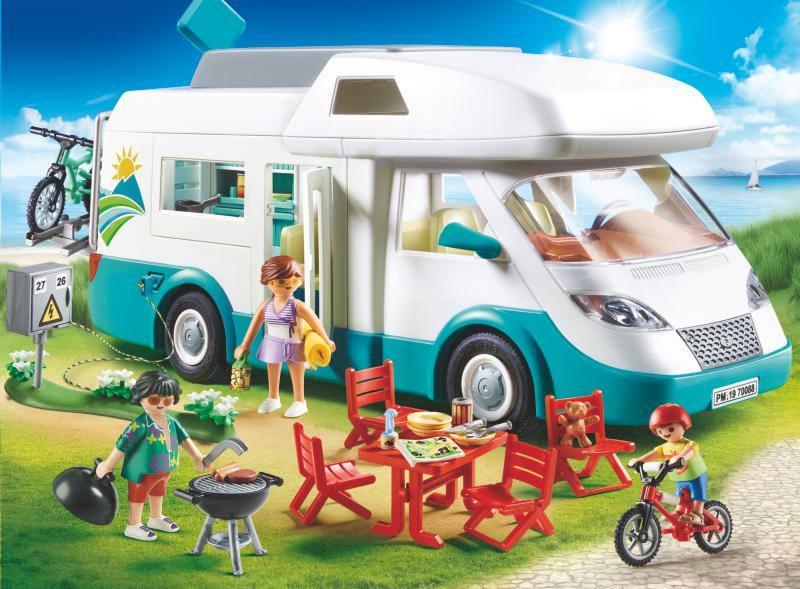 Camper con famiglia in vacanza playmobil