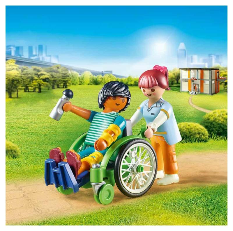 PAZIENTE CON SEDIA A ROTELLE playmobil