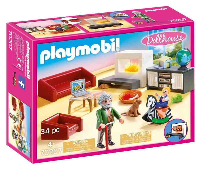 Soggiorno con camino playmobil