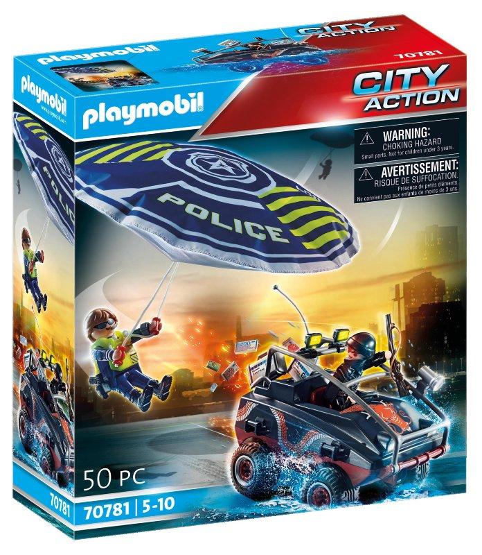 PARACADUTE DELLA POLIZIA E VEICOLO playmobil