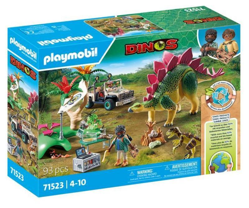 Campo base con dinosauri playmobil