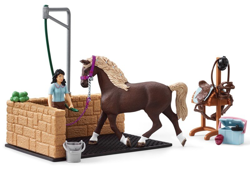 ZONA LAVAGGIO CON EMILY E IL SUO CAVALLO LUNA (HORSE CLUB) Schleich