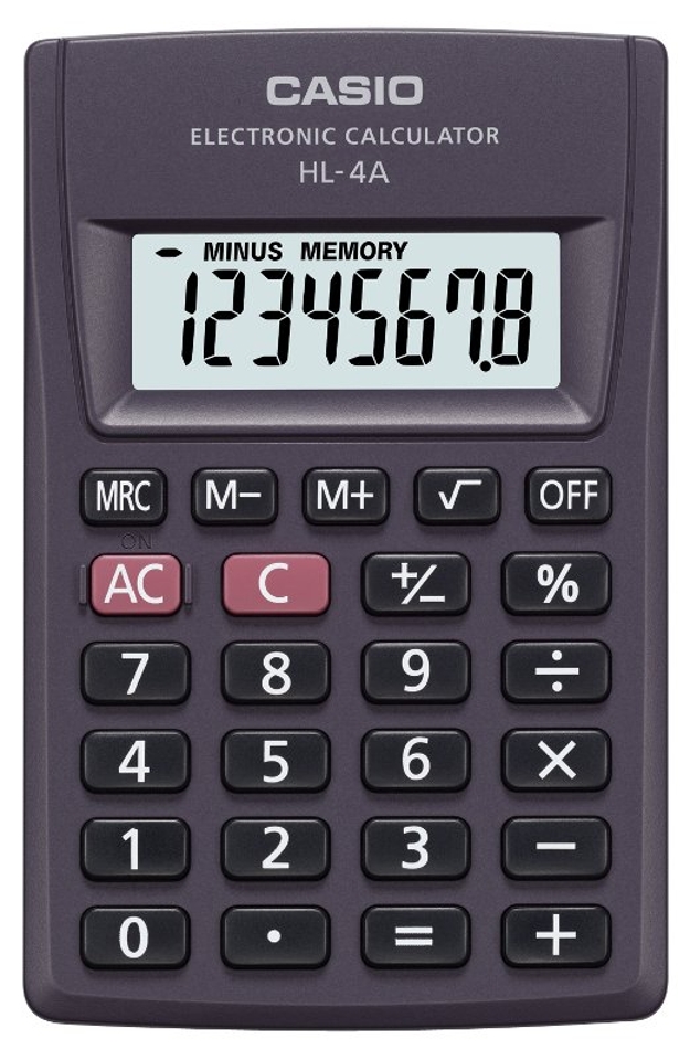 calcolatrice semplice 8 cifre formato mini casio