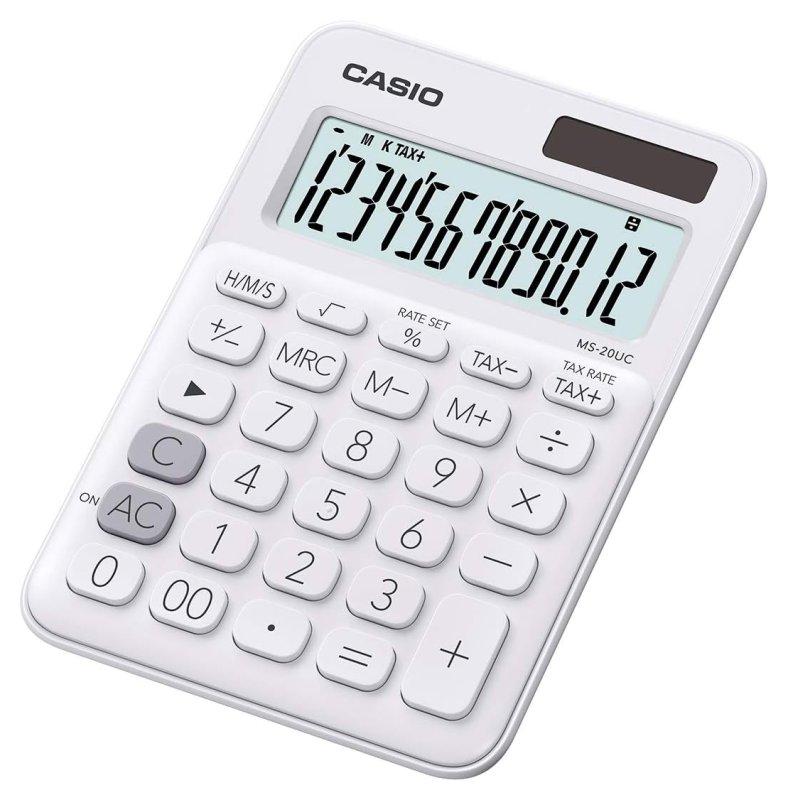 CALCOLATRICE TAVOLO CASIO 12 CIFRE BIANCO casio