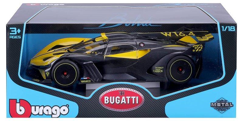 1/18 - Bugatti Bolide Met. Black/Yellow bburago