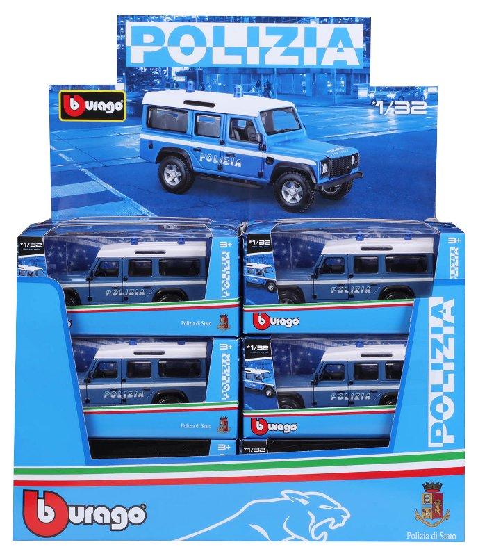 1/32 CDU LAND ROVER DEFENDER WITH POLIZIA LIVERY  bburago