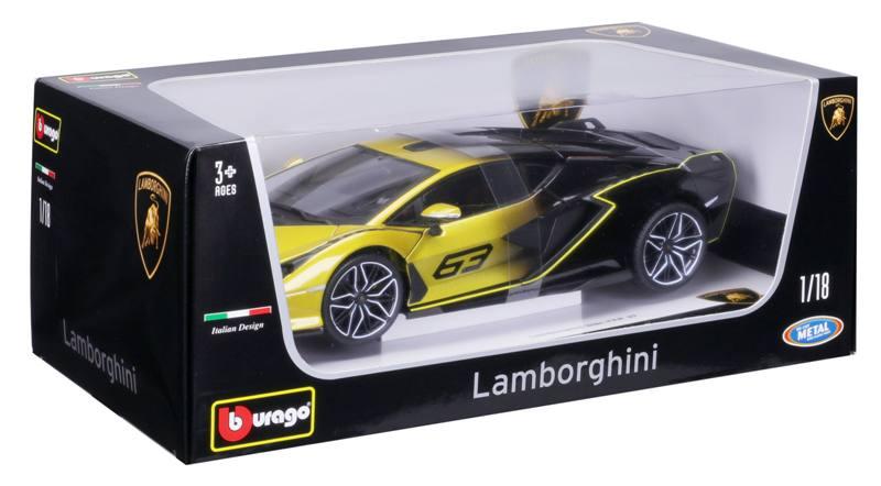 1/18 - Lamborghini Sian FKP 37 (2-tone car body) Yellow Fade bburago